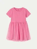 Sukienki i spódniczki dla dziewczynek - NAME IT Sukienka codzienna Harana 13226043 Różowy Regular Fit - miniaturka - grafika 1
