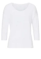 Koszulki i topy damskie - Betty & Co Damska koszulka basic, jednokolorowa, biały, XL - miniaturka - grafika 1