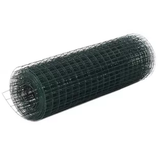 VidaXL Ogrodzenie z siatki, stal i PVC, 10x0,5 m, zielone 143624         VidaXL - Ogrodzenia - miniaturka - grafika 1