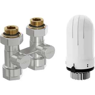 Mexen G03 zestaw termostatyczny dwururowy DN50, prosty 1/2"x16 mm, nikiel - W912-016-938-01 - Zawory i kraniki - miniaturka - grafika 1