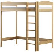 Łóżka dla dzieci i młodzieży - Drewniane łóżko dla dziecka z antresolą sosna Igi 3X 190x80 cm - miniaturka - grafika 1