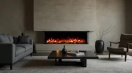 Kominki elektryczne - Kominek elektryczny AFLAMO Superb 3D 140 - ogień premium - do zabudowy - 140x65x35 cm - dekoracyjny kominek LED z grzaniem 750/1500 W - miniaturka - grafika 1