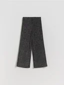 Spodnie i spodenki dla dziewczynek - Reserved - Błyszczące spodnie - czarny - miniaturka - grafika 1