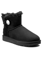 Śniegowce damskie - Ugg Buty W Mini Bailey Button Bling 1016554 Czarny - miniaturka - grafika 1