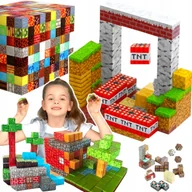 Klocki - Klocki Magnetyczne 50 sztuk Mix Klocków Konstrukcyjnych + ludzik - miniaturka - grafika 1