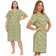 Bielizna nocna - Koszula Nocna Damska Urocza Piżama Kolorowa Wygodna w Kwiaty MORAJ - 3XL - miniaturka - grafika 1