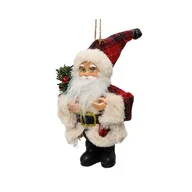 Ozdoby bożonarodzeniowe - Zawieszka poliestrowa Mikołaj czerwony - miniaturka - grafika 1