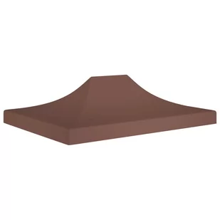 vidaXL Dach do namiotu imprezowego, 4,5 x 3 m, brązowy, 270 g/m - Pawilony ogrodowe - miniaturka - grafika 1