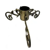 Stojaki choinkowe - Stojak choinkowy metalowy z listkami 55 x 60 x 10 cm złoty - miniaturka - grafika 1