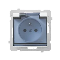 Gniazdka elektryczne - LEDart wtyczkowe hermetyczne pojedyncze, z uziemieniem, bez ramki - Ospel Sonata GPH-1RZ/m/00/d, kolor biały, 16A/250V - miniaturka - grafika 1