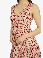 Sukienki - ApartFashion Sukienka damska, luźna sukienka wieczorowa, czerwono-różowa, normalna, czerwony-różowy, M - miniaturka - grafika 1