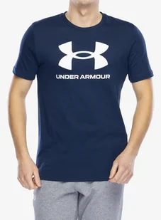 Koszulka z nadrukiem Under Armour UA Logo Short Sleeve - academy/white - Koszulki i topy damskie - miniaturka - grafika 1