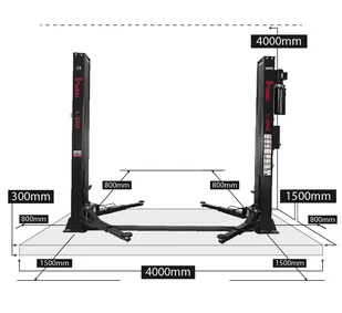 Podnośnik dwukolumnowy samochodowy 4T REDATS L-230F 230V + olej gratis - Podnośniki - miniaturka - grafika 4