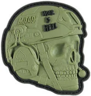Odzież taktyczna i umundurowanie - Naszywka M-Tac War is Hell 3D PVC Olive (51328001) - miniaturka - grafika 1