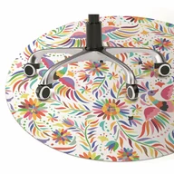 Podnóżki, podpórki, podkładki - Podkładka pod krzesło obrotowe Ptaki fi100 cm - miniaturka - grafika 1