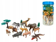 Figurki dla dzieci - ZWIERZĘTA SAFARI W SŁOIKU FIGURKI AFRYKA ZABAWKA - miniaturka - grafika 1