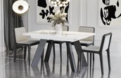Stoły - Stół rozkładany COMO 130210x80 biały połysk ENDO - miniaturka - grafika 1