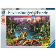 Puzzle - Ravensburger PUZZLE Puzzle 16719 tygrys w rajskiej warstwie 16719-tygrys, 3000 części, wielokolorowy 16719 - miniaturka - grafika 1