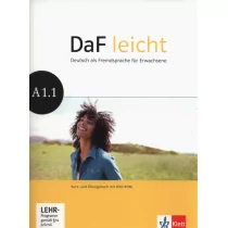 LektorKlett - Edukacja praca zbiorowa DaF leicht A1.1. Kurs- und Übungsbuch + DVD