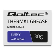 Pasty i materiały termoprzewodzące - Qoltec Pasta termoprzewodząca 4.63W/m-K | 30g | szary (51653) - miniaturka - grafika 1