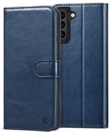 Etui i futerały do telefonów - Etui z Klapką i Miejscem na Karty do Samsung Galaxy S21 Plus Granatowe - miniaturka - grafika 1