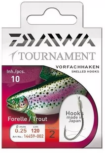 Tournament Trout 0,25mm Nr.2 Haczyk z Przyponem 10 - Inne akcesoria dla wędkarzy - miniaturka - grafika 1