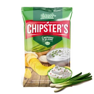 Chipsy o smaku śmietany z ziołamy Chipsters, 60g - Chipsy - miniaturka - grafika 1