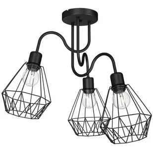 Luminex Bergen 309 plafon lampa sufitowa 3x60W E27 czarny - Lampy sufitowe - miniaturka - grafika 7