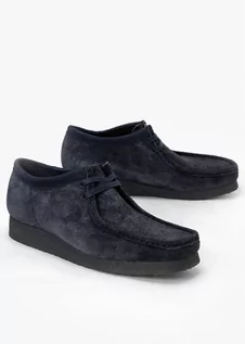 Mokasyny męskie - Mokasyny męskie czarne CLARKS WALLABEE - Clarks - grafika 1