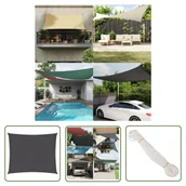 Parasole ogrodowe - The Living Store Prostokątny żagiel ogrodowy z tkaniny oxford - 4x6 m - antracyt - Żagiel Ogrodowy - miniaturka - grafika 1