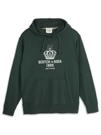 Bluzy męskie - Scotch & Soda Bluza w kolorze ciemnozielonym - miniaturka - grafika 1