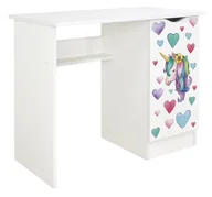 Biurka - Biurko dla dzieci tradycyjne białe 90 cm Krakpol Roma /Nadruk Jednorożec/ - miniaturka - grafika 1