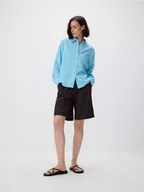 Koszule damskie - Reserved - Gładka koszula z modalu - turkusowy - miniaturka - grafika 1