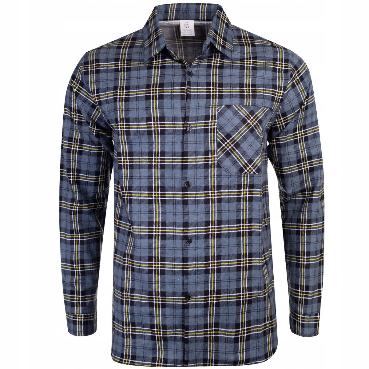 KOSZULA FLANELOWA CASUAL W KRATE MĘSKA 100% BAWEŁNA r. XS
