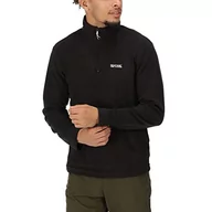 Kurtki męskie - Regatta Thompson męski sweter z polaru z krótkim zamkiem błyskawicznym, niemechacący się (na powierzchni nie tworzą się kulki), czarny, M RMA021 80060 - miniaturka - grafika 1