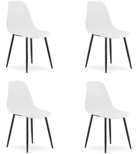 Krzesło WAT białe / nogi czarne x 4 - Krzesła - miniaturka - grafika 1