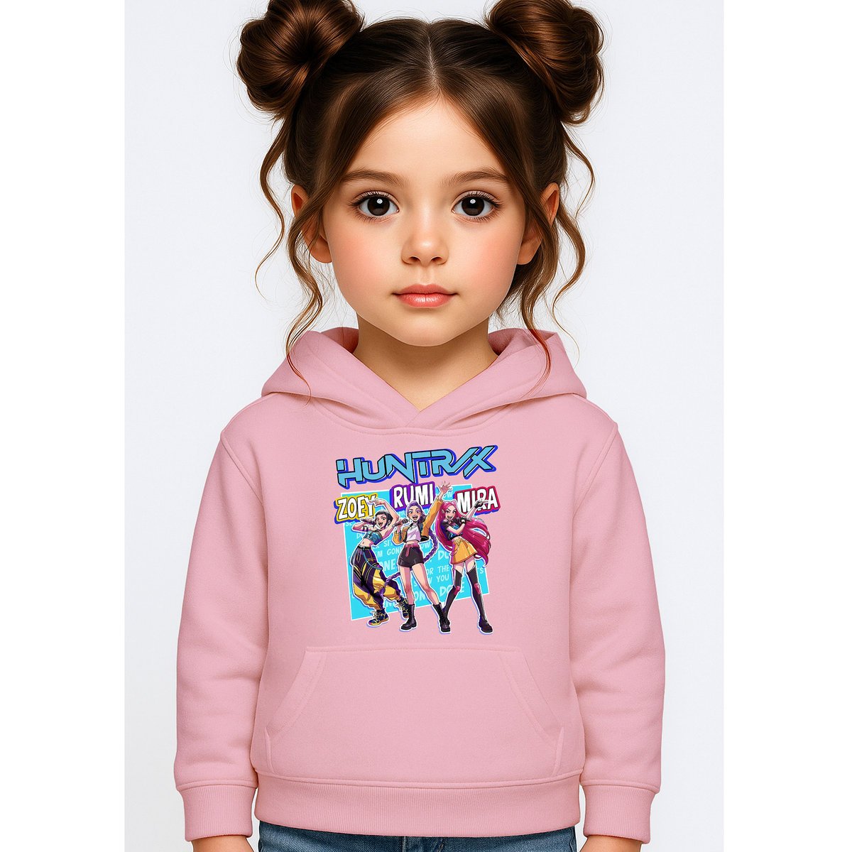 BLUZA DZIECIĘCA K-POPOWE ŁOWCZYNIE DEMONÓW HUNTRIX 104 Z KAPTUREM