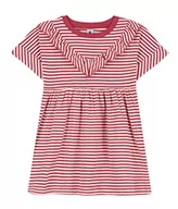 Sukienki - Petit Bateau Dziewczęca sukienka z krótkim rękawem, różowy papi/biały Avalanche, 4 Lata - miniaturka - grafika 1