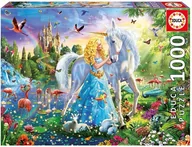 Puzzle - Educa Puzzle 1000 elementów Księżniczka i jednorożec - miniaturka - grafika 1