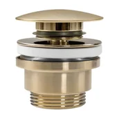 Korki do umywalek - Rea Korek Umywalkowy Uniwersalny Klik-Klak Złoty Matowy Szczotkowany A8585 - miniaturka - grafika 1