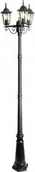 Lampy ogrodowe - LVT Victoria 8406 lampa stojąca ogrodowa IP44 3x60W E27 czarna - miniaturka - grafika 1