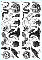 Zabawki kreatywne - Tatuaże zmywalne tymczasowe Halloween 30, arkusz A4 - miniaturka - grafika 1