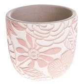 Donice - Flower Betonowa osłona na doniczkę różowy, 14 x 13 x 14 cm - miniaturka - grafika 1