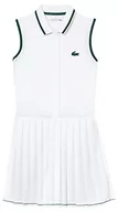Sukienki - Lacoste Damska sukienka sportowa Ef1003, biała/zielona, 30 - miniaturka - grafika 1