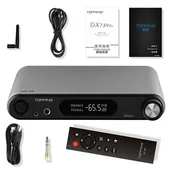 Wzmacniacze słuchawkowe - Topping Dx7 Pro+ - Wzmacniacz słuchawkowy z przetwornikiem DAC Srebrny ✦ SALON ✦ ZAPYTAJ O RABAT ✦ RATY 30x0% - miniaturka - grafika 1