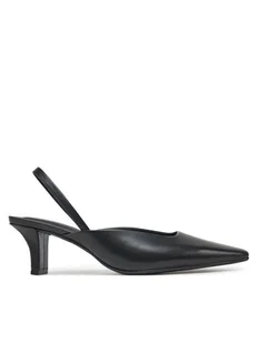 Calvin Klein Sandały Heel Mule Pump 50 - Lth HW0HW02551 Czarny - Czółenka - miniaturka - grafika 1