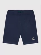 Spodenki damskie - United Colors Of Benetton Szorty sportowe 3MT1I0576 Granatowy Slim Fit - miniaturka - grafika 1