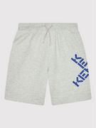 Spodnie i spodenki dla dziewczynek - Kenzo Kids Szorty sportowe K24232 Szary Regular Fit - miniaturka - grafika 1