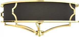 PLAFON STESSO GOLD/NERO M złota oprawa czarny klosz nowoczesny - Lampy sufitowe - miniaturka - grafika 1