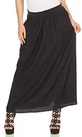 Spódnice - Only Kobiety Onlvenedig Life Long Skirt Wvn Noos Spódnica, Czarny, S - miniaturka - grafika 1